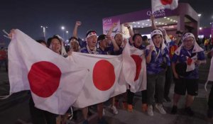 Mondial: les supporters du Japon fêtent la qualification pour les 8es