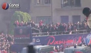 Remise du Trophée de Champion de France au PSG, au Trocadéro