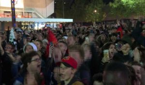 Football: la fête des supporters de Rennes