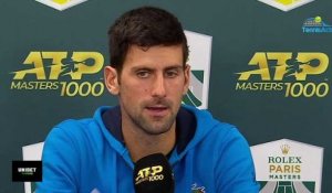 Rolex Paris Masters 2019 - Novak Djokovic : it's better but not his voice ...