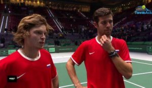 Coupe Davis 2019 - Karen Khachanov and Andrey Rublev of Russia are in the semifinal eliminating Serbia from Novak Djokovic : "It's crazy !"