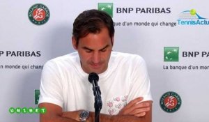 Roland-Garros 2019 - Roger Federer : "J'ai beaucoup apprécié Madrid et Rome. L'accueil que j'ai eu aujourd'hui a été fabuleux"