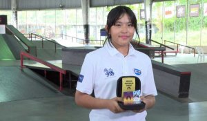 JO-2024: Vareeraya Sukasem, espoir thaïlandais du skate à 12 ans
