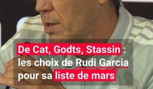 De Cat, Godts, Stassin : Rudi Garcia explique ses choix pour la sélection de mars