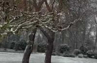 Il neige à Roubaix : le parc Barbieux est tout blanc