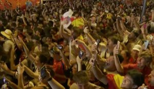 A Madrid, joie après la qualification de l'Espagne en finale du Mondial