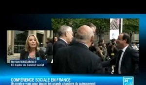 Hollande confiant dans la réussite de la conférence sociale