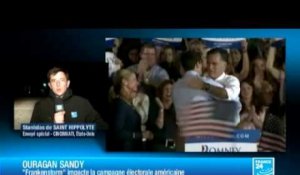 Sandy : Obama suspend sa campagne, Romney ralentit le rythme