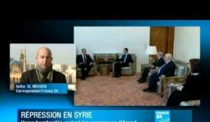 Selim El Meddeb, correspondant de France 24, à propos de Homs bombardée le 8 février
