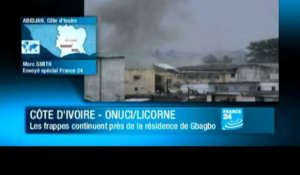 Côte d'Ivoire : Les frappes continuent près de la résidence de Gbagbo