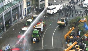 Tensions à la manifestation des agriculteurs européens