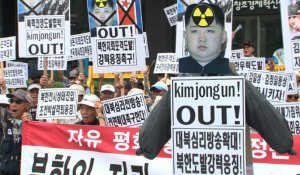 Manifestation à Séoul contre la Corée du Nord