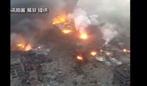 Les gigantesques explosions à Tianjin à travers nos télés, en 42sec