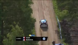 Sébastien Ogier en tête du rallye de Finlande après la première journée