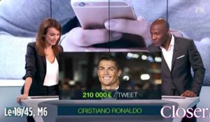 Le 19/45 de M6 : Découvrez combien touchent Kim Kardashian et Cristiano Ronaldo pour poster des tweets publicitaires. 22 déc. 2015