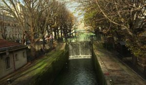 Paris: le canal Saint-Martin vidé avant son nettoyage