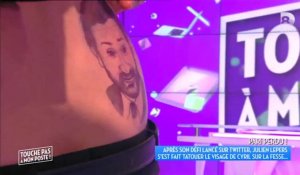 Julien Lepers se fait tatouer la tête de Cyril Hanouna sur la fesse