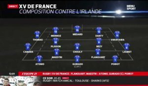 Guy Novès dévoile le XV pour l'Irlande