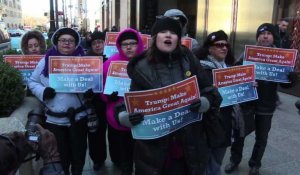 Manifestation d'employés de Donald Trump à New York