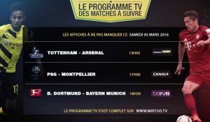 Tottenham-Arsenal, Dortmund - Bayern Munich, le programme TV du jour
