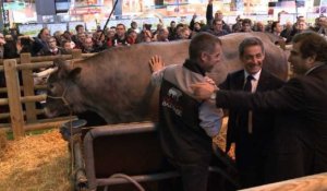 Nicolas Sarkozy en visite au Salon de l'Agriculture