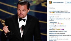 L'ex de Leonardo DiCaprio, Erin Heatherton célèbre sa victoire aux Oscars