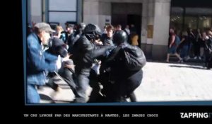 Un CRS lynché par des manifestants à Nantes, les images chocs