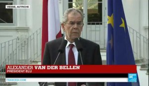 Autriche : le nouveau président Alexander Van der Bellen s'exprime après sa victoire