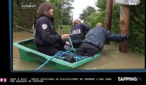 Sept à Huit : Trois policiers se ridiculisent en prenant l'eau dans une barque de fortune (vidéo)
