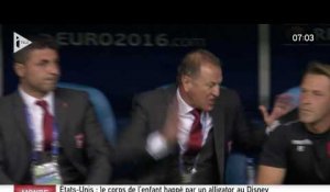 L'énorme coup de rage de l'entraîneur de l'Albanie sur le but de Griezmann - ZAPPING EURO 2016 DU 16/06/2016