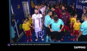 Euro 2016 : Cristiano Ronaldo sous le charme d'une hôtesse lors de Portugal -Islande (Vidéo)
