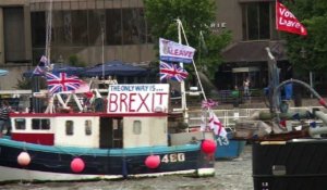 GB: Armada pro-Brexit sur la Tamise