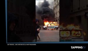 Loi Travail : Une voiture de la RATP incendiée par des casseurs à Paris (Vidéo)