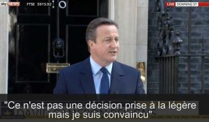 Le Premier ministre britannique David Cameron annonce sa démission dans son discours post-Brexit