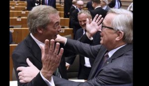Juncker à Farage : «C'est la dernière fois que vous m'applaudissez»