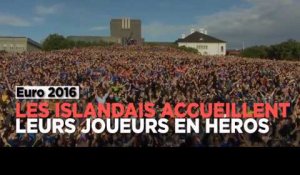 Euro 2016 : les Islandais accueillis en héros avec un clapping