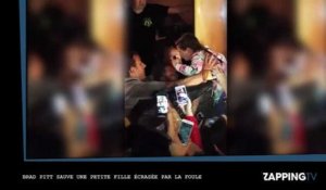 Brad Pitt sauve une petite fille écrasée par la foule (vidéo)