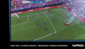 Euro 2016 : Croatie - République Tchèque, explosion et fumigènes, le match interrompu (Vidéo