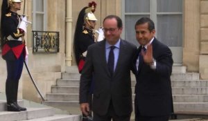 Le président péruvien Ollanta Humala reçu par François Hollande