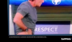 Euro 2016 : Joachim Löw, l'entraineur de l'Allemagne, met plusieurs fois la main dans son pantalon, la vidéo buzz