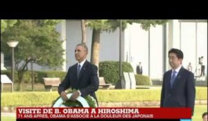 Hiroshima : Barack Obama et Shinzo Abe rendent hommage aux victimes des bombes atomiques
