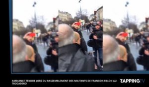 François Fillon au Trocadéro : Violentes altercations entre les journalistes et les services de l'ordre (Vidéo)