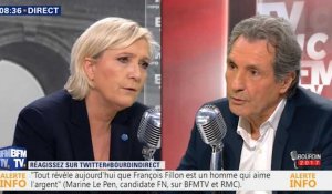    Comment Marine Le Pen tente de justifier la présence de Frédéric Chatillon à ses côtés