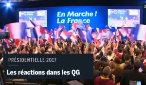 Présidentielle 2017 : la joie et les larmes dans les QG des candidats