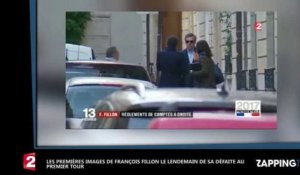 Résultats premier tour : François Fillon apparaît le visage fermé après sa défaite