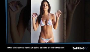 Emily Ratajkowski ultra sexy en bikini donne un cours de selfie (Vidéo)