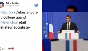 Macron attaque Mélenchon : Il était sénateur, j'étais encore au collège
