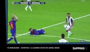 Barça-Juve : L'énorme chute de Lionel Messi (Vidéo)