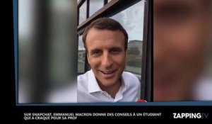 Emmanuel Macron : son conseil osé sur Snapchat à un étudiant qui a "craqué sur sa prof" (vidéo)