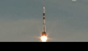 Une fusée Soyouz en route pour la Station spatiale internationale